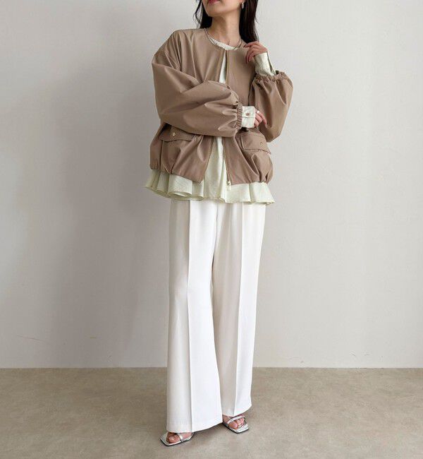 fredy emue「2WAYノーカラー撥水サーブルクロスブルゾン」|ブルゾン・スタジャン|