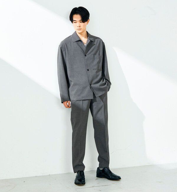 GLOSTER「【春夏に着たい上品素材】リネンタッチドビーワークシャツ」|シャツ・ブラウス|