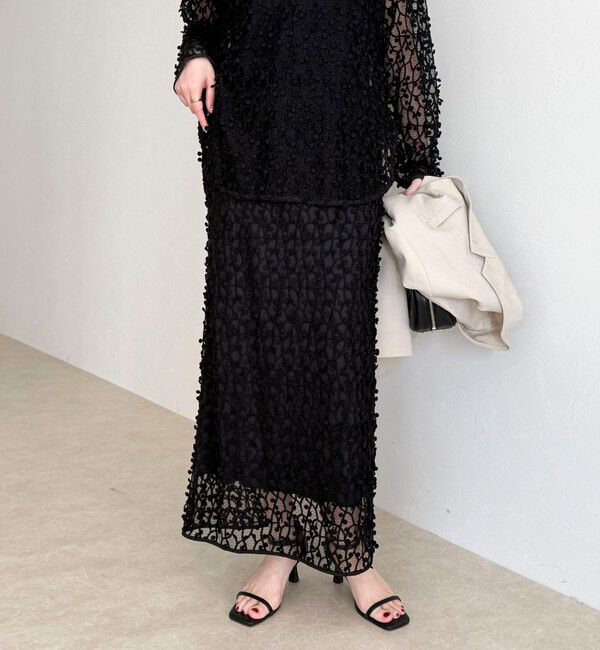 fredy emue「《セットアップ対応》フォーカスドット刺繍スカート」|スカート|