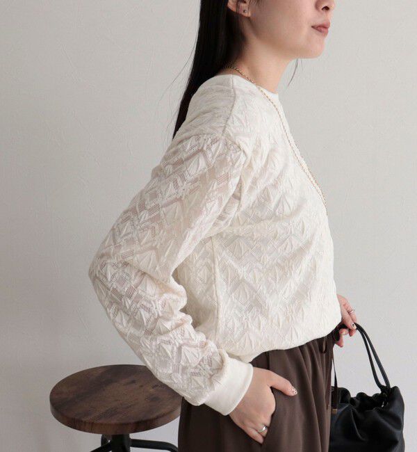 fredy emue「ストレッチレース2WAYプルオーバー」|Tシャツ・カットソー|