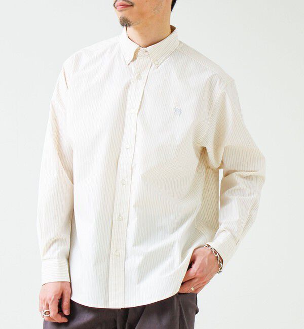 GLOSTER「【BOY ASTLAD刺繍】ボタンダウンシャツ ストライプ/チェック」|シャツ・ブラウス|