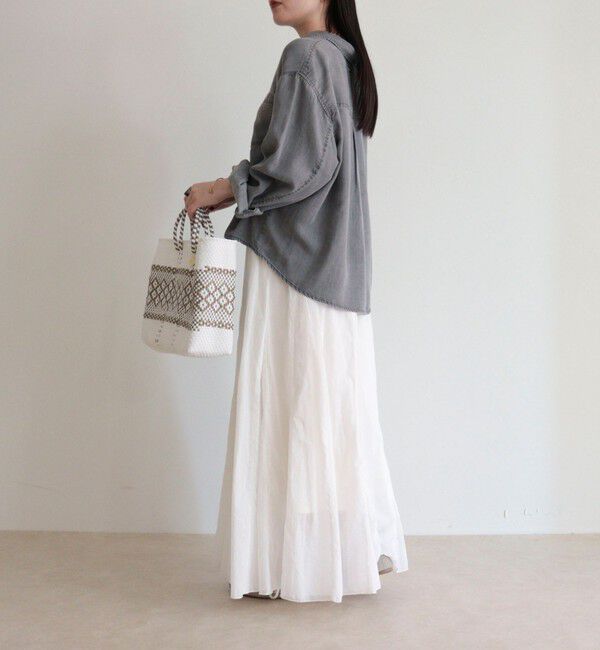 fredy emue「とろみデニムクロップドシャツ」|シャツ・ブラウス|