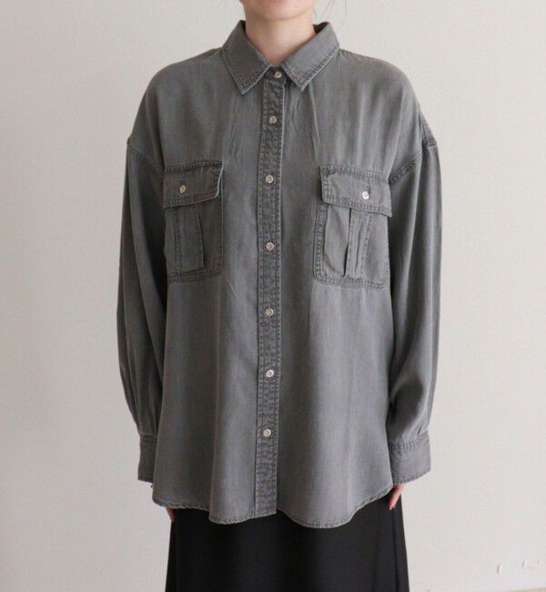 fredy emue「とろみデニムオーバーシャツ」|シャツ・ブラウス|