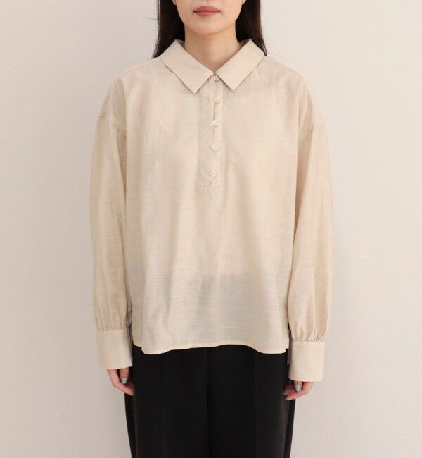 fredy emue「リネン混シアースラブブラウス」|シャツ・ブラウス|