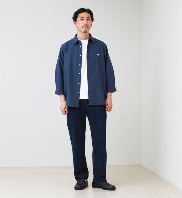 GLOSTER「【フレブル刺繍】七分袖シャツ ストライプ/無地」|シャツ・ブラウス|