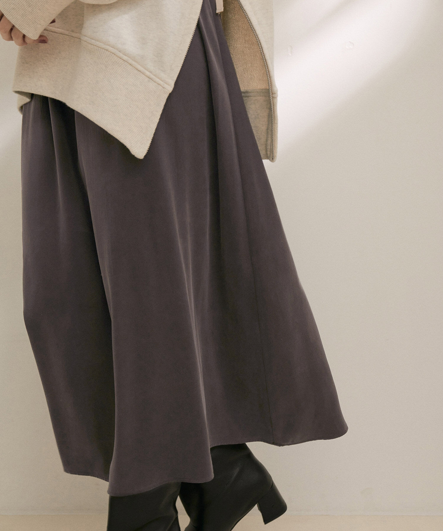 SALON adam et rope'「シルクフレアースカート【セットアップ対応】【洗える】」|スカート|