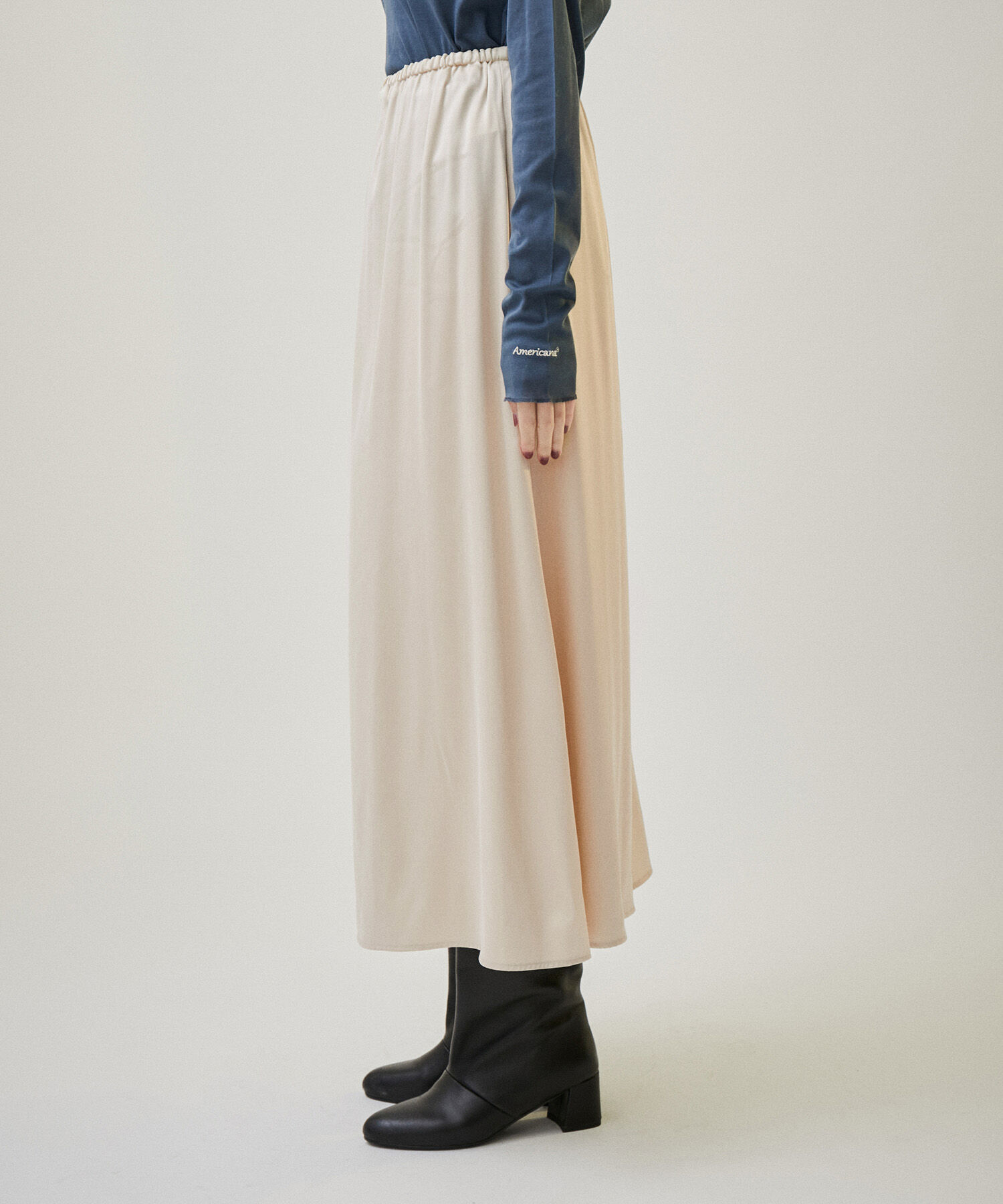 SALON adam et rope'「シルクフレアースカート【セットアップ対応】【洗える】」|スカート|