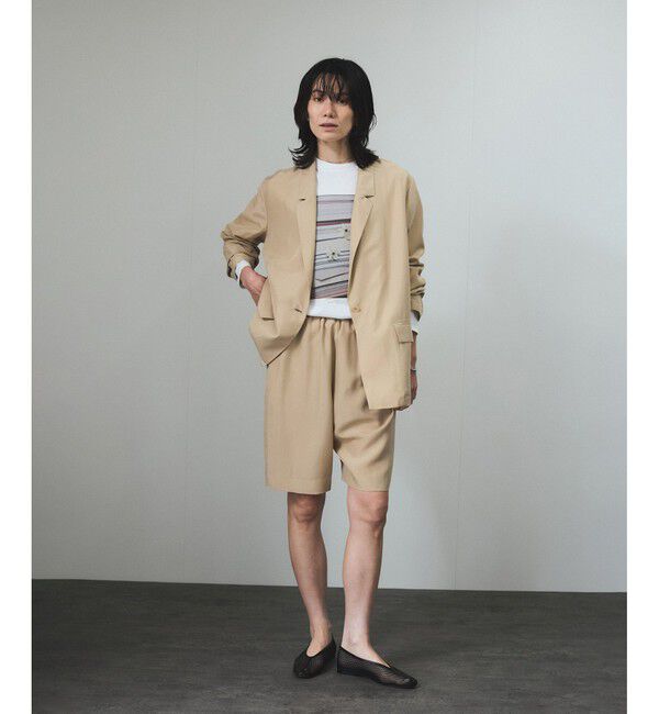 SALON adam et rope'「[25SS]GENTLE SILK ジャケット【セットアップ対応・洗える】」|テーラードジャケット|