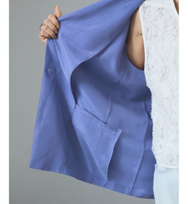 SALON adam et rope'「[25SS]GENTLE SILK ジャケット【セットアップ対応・洗える】」|テーラードジャケット|