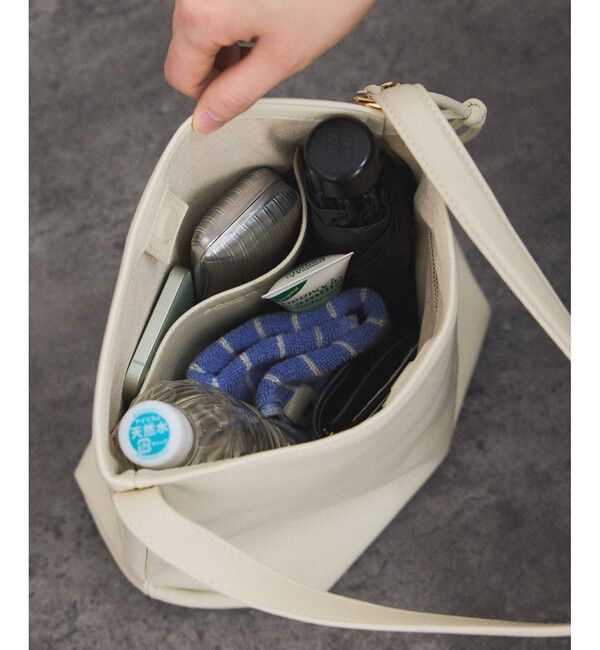 SALON adam et rope'「スプリットレザーミドルトートバッグ/バケットバッグ［WEB限定カラー/チャーム付き］」|ショルダー・メッセンジャー|