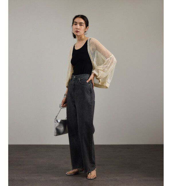 SALON adam et rope'「ギマコットンスパンコールカーディガン」|カーディガン|