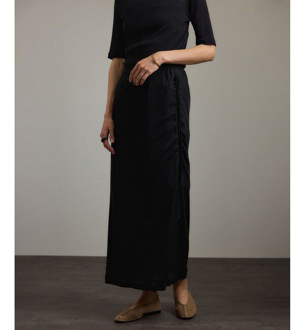 SALON adam et rope'「nu=layerアシンメトリーシャーリングスカート」|スカート|