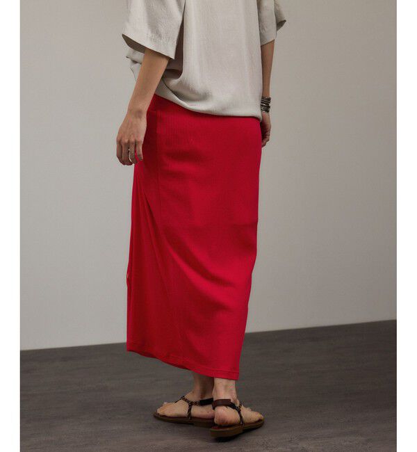 SALON adam et rope'「nu=layerアシンメトリーシャーリングスカート」|スカート|