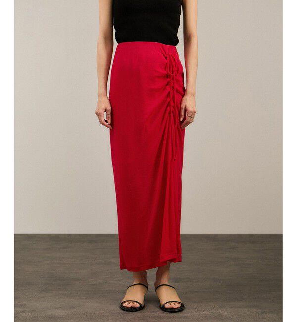 SALON adam et rope'「nu=layerアシンメトリーシャーリングスカート」|スカート|