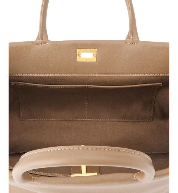 SALON adam et rope'「【WEB限定】【W S（ドゥーブル）】ソフトレザーメタルロックボストン」|ハンドバッグ|