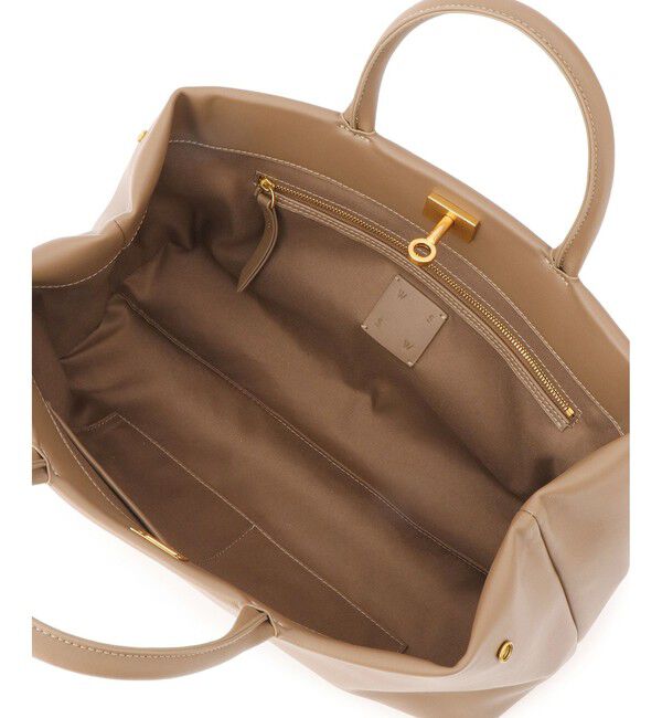 SALON adam et rope'「【WEB限定】【W S（ドゥーブル）】ソフトレザーメタルロックボストン」|ハンドバッグ|