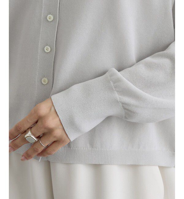 SALON adam et rope'「【WEB限定】ドライタッチスキッパーカーディガン」|カーディガン|