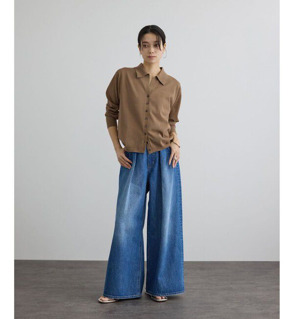 SALON adam et rope'「【WEB限定】ドライタッチスキッパーカーディガン」|カーディガン|