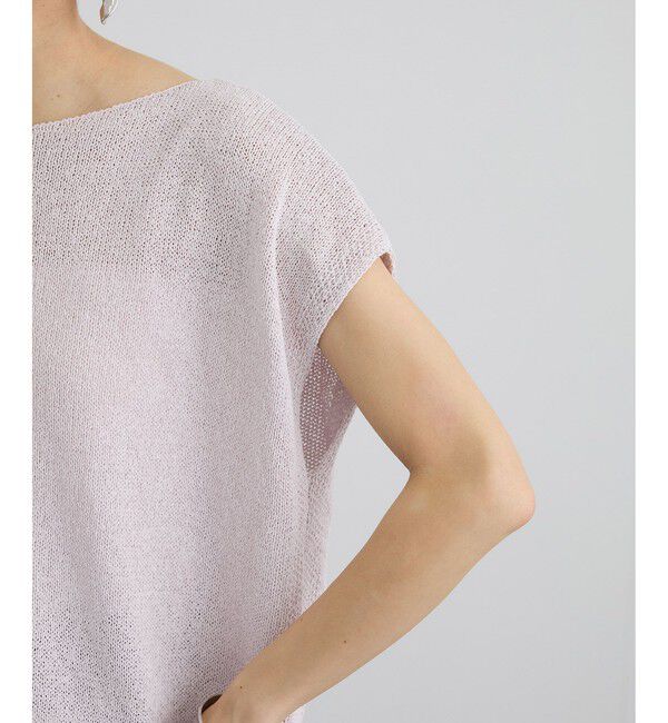 SALON adam et rope'「ペーパーヤーンフレンチスリーブプルオーバー / 新色追加」|ニット・セーター|