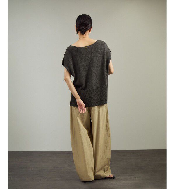 SALON adam et rope'「ペーパーヤーンフレンチスリーブプルオーバー / 新色追加」|ニット・セーター|