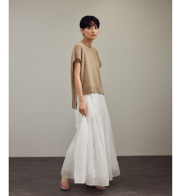 SALON adam et rope'「ペーパーヤーンフレンチスリーブプルオーバー / 新色追加」|ニット・セーター|