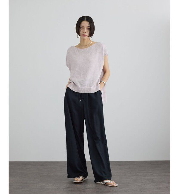 SALON adam et rope'「ペーパーヤーンフレンチスリーブプルオーバー / 新色追加」|ニット・セーター|