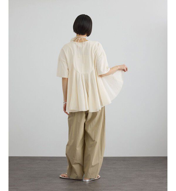 SALON adam et rope'「【AAYUSHI（アユーシ） for SALON】別注ペプラムラッフルTシャツ」|Tシャツ・カットソー|