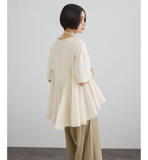 SALON adam et rope'「【AAYUSHI（アユーシ） for SALON】別注ペプラムラッフルTシャツ」|Tシャツ・カットソー|