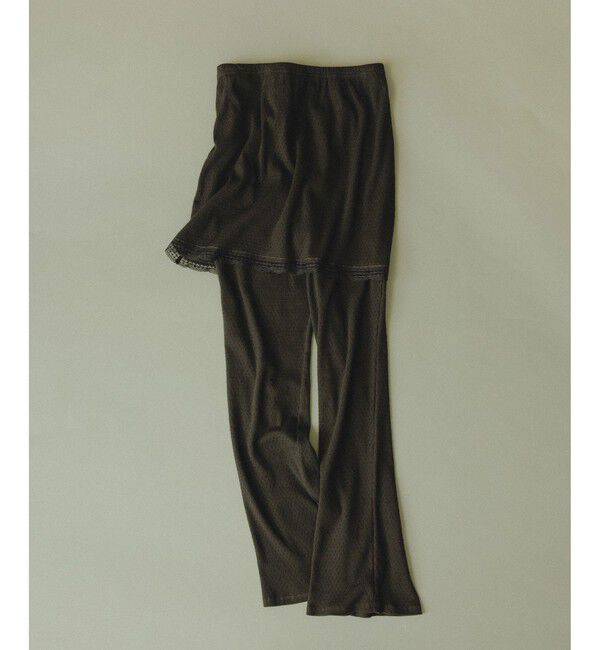 SALON adam et rope'「【Angie La La for SALON】GENTLE intimate レギンススカート」|チノ|チャコール(06)