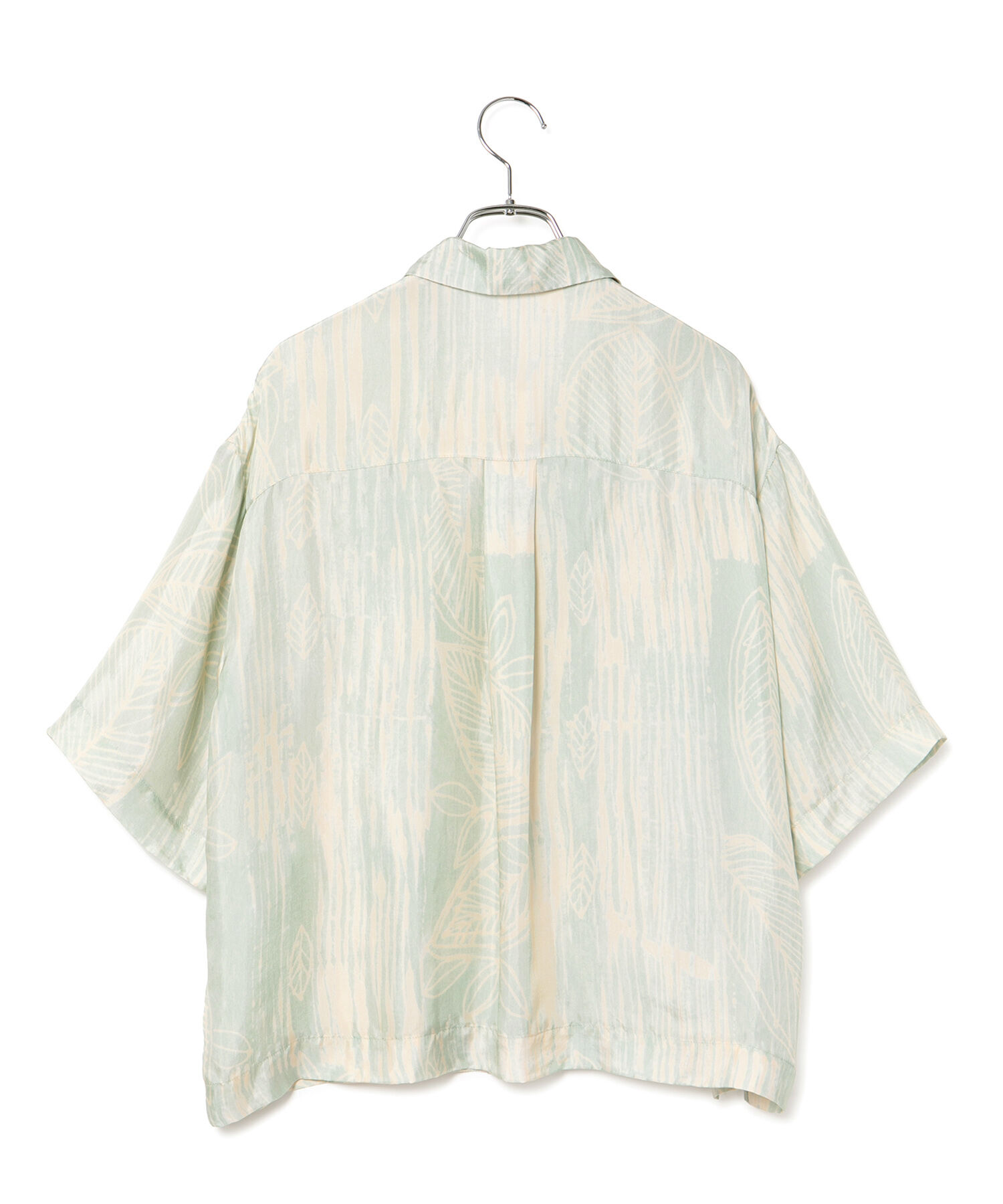 ROPE「【IPEKER】ニュアンスボタニカル開襟シャツ」|シャツ・ブラウス|