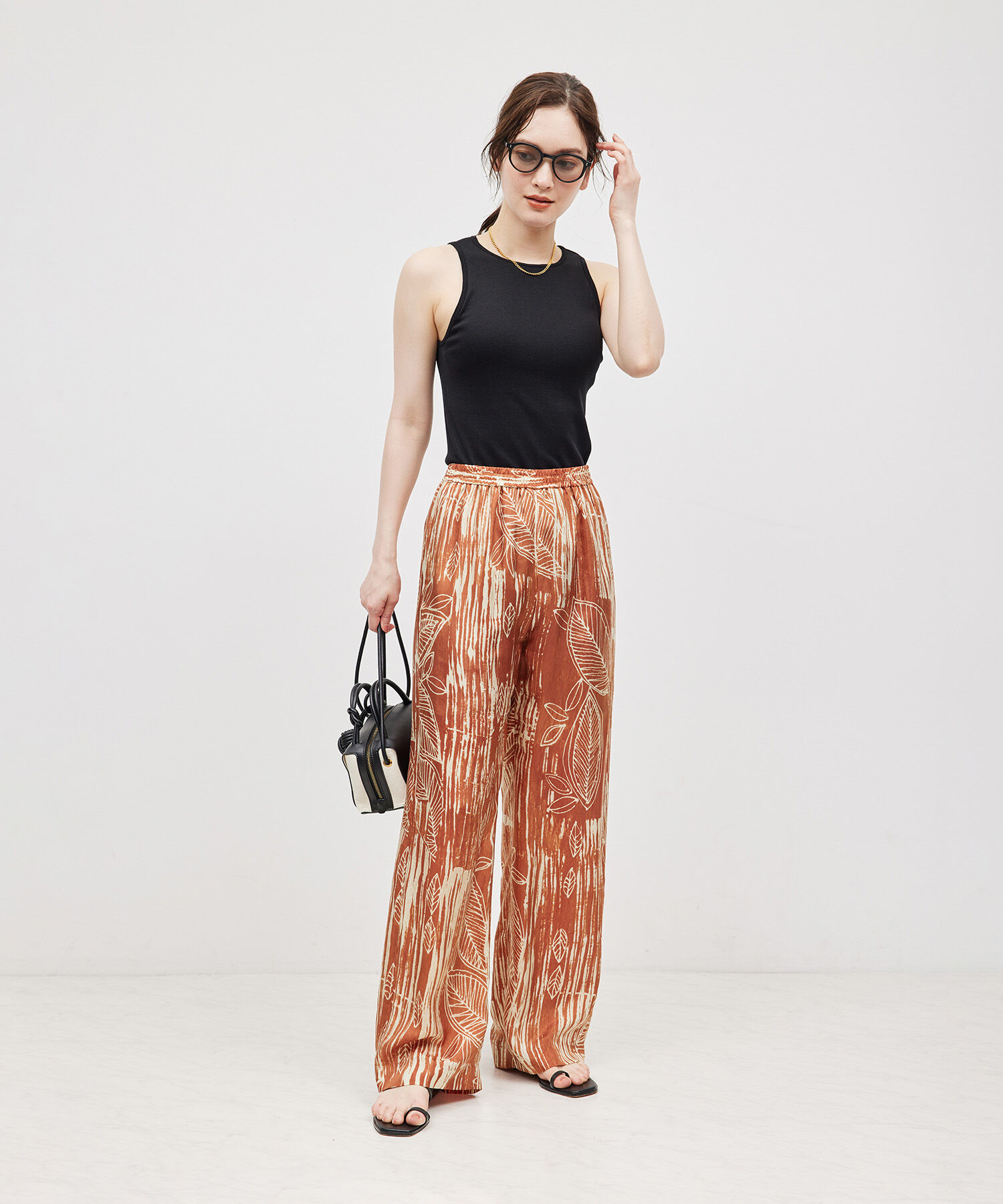 ROPE「【IPEKER】ニュアンスボタニカルイージーパンツ」|その他|