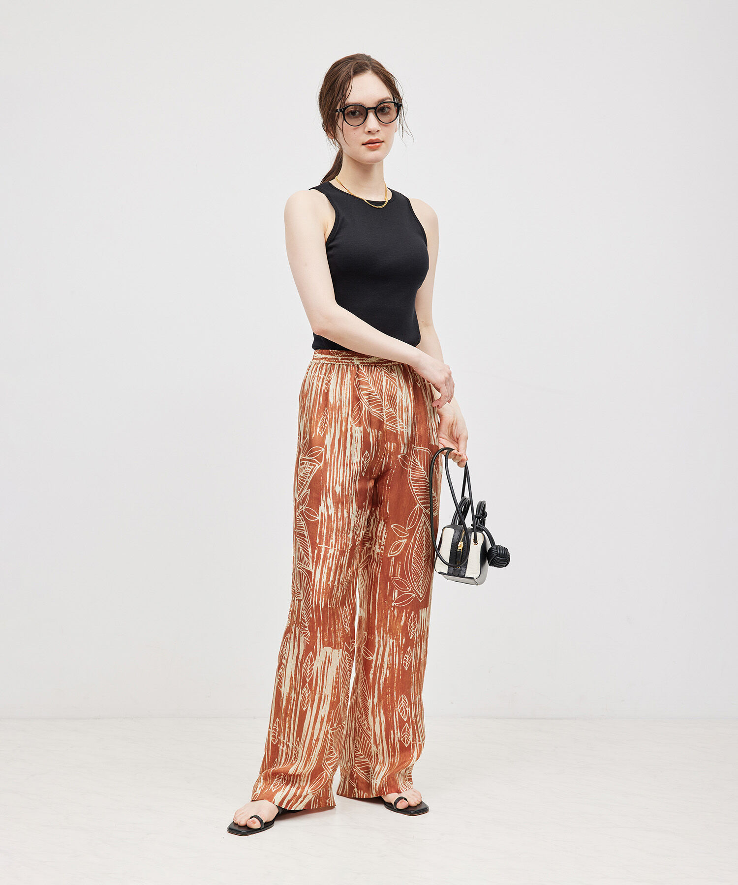 ROPE「【IPEKER】ニュアンスボタニカルイージーパンツ」|その他|