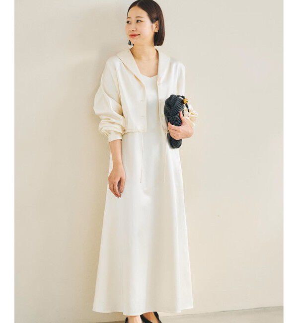 ROPE「【洗える】シャイニーサテンブラウス/セットアップ対応」|シャツ・ブラウス|