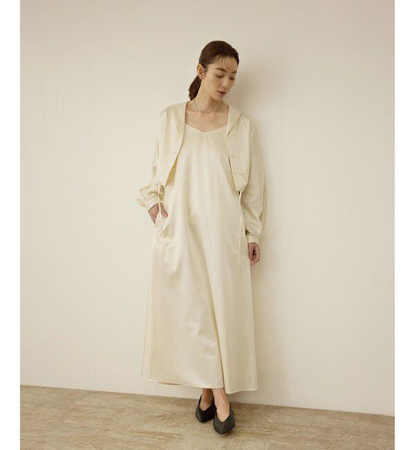 ROPE「【洗える】シャイニーサテンブラウス/セットアップ対応」|シャツ・ブラウス|