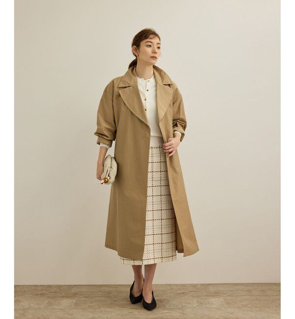 ROPE「【軽量】コットンポプリン スプリングコート」|トレンチコート|