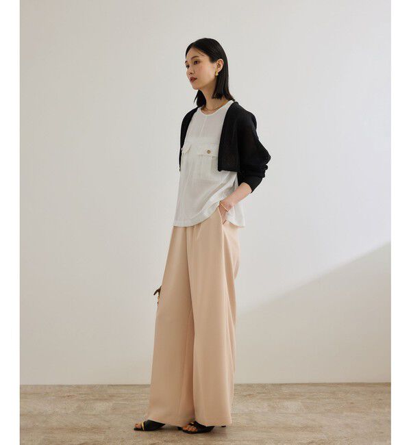 ROPE「【洗える】サファリ シアーブラウス」|シャツ・ブラウス|