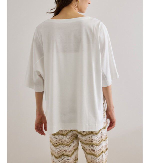 ROPE「【洗える・ナノシア加工】スムース半袖 Aラインカットソー」|Tシャツ・カットソー|