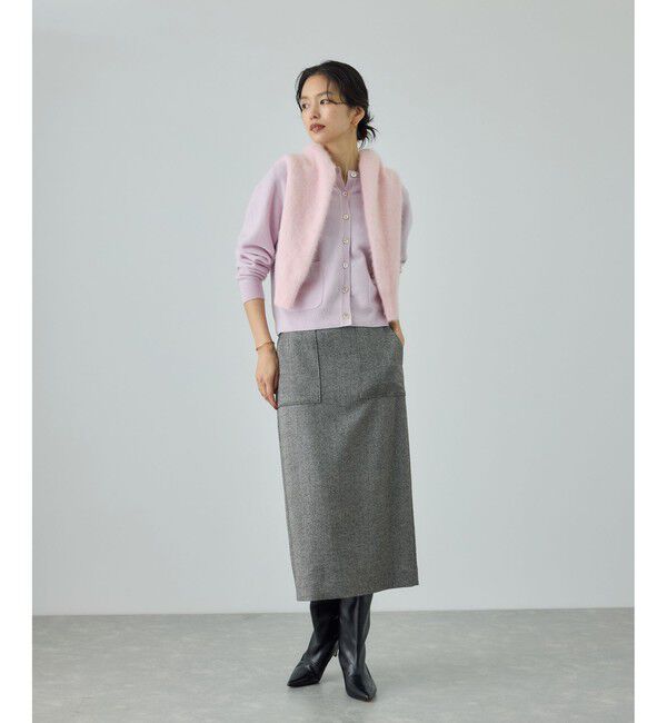 ROPE「【一部WEB限定】ウールカシミヤ ブレンドニットカーディガン/イージーケア」|カーディガン|