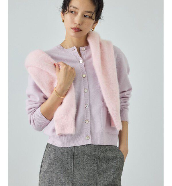 ROPE「【一部WEB限定】ウールカシミヤ ブレンドニットカーディガン/イージーケア」|カーディガン|