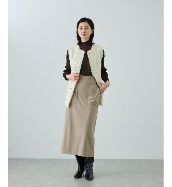 ROPE「[美人スカート]スエードポケット付きタイトスカート/イージーケア」|スカート|