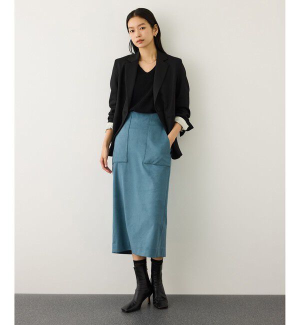 ROPE「[美人スカート]スエードポケット付きタイトスカート/イージーケア」|スカート|