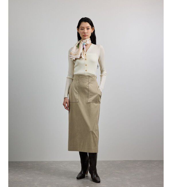 ROPE「[美人スカート]スエードポケット付きタイトスカート/イージーケア」|スカート|