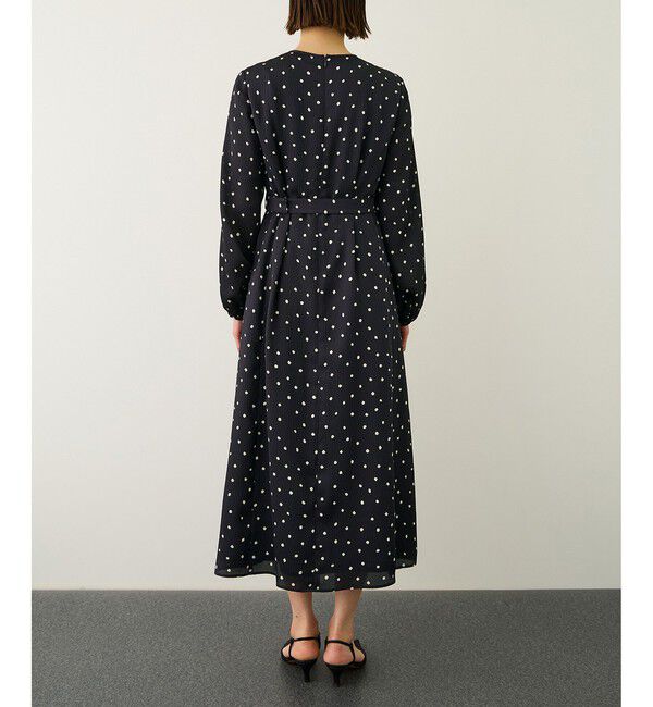 ROPE「ドットプリントウエストベルトワンピース」|ワンピース|