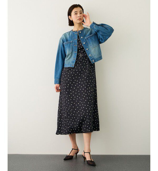ROPE「ドットプリントウエストベルトワンピース」|ワンピース|