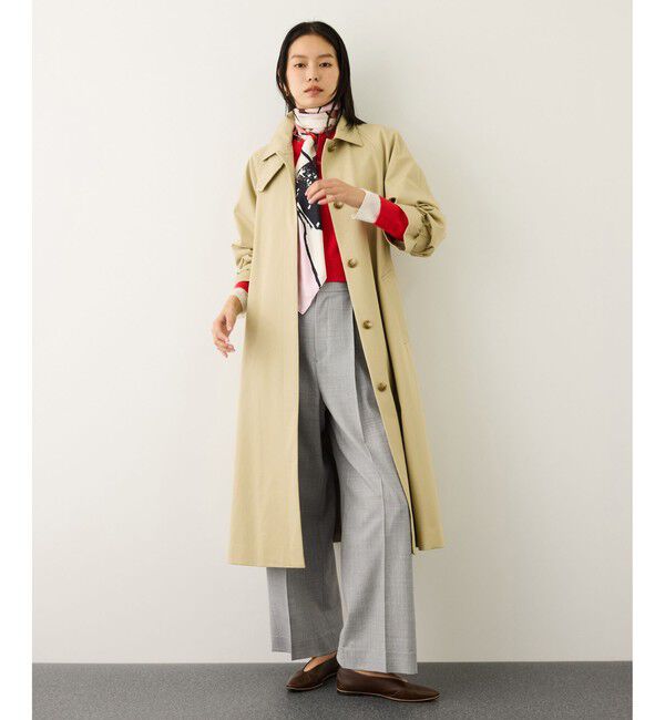 ROPE「ノンミュールジングウール ストレートワイドパンツ/セットアップ対応」|チノ|