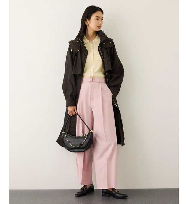 ROPE「ノンミュールジングウール ストレートワイドパンツ/セットアップ対応」|チノ|