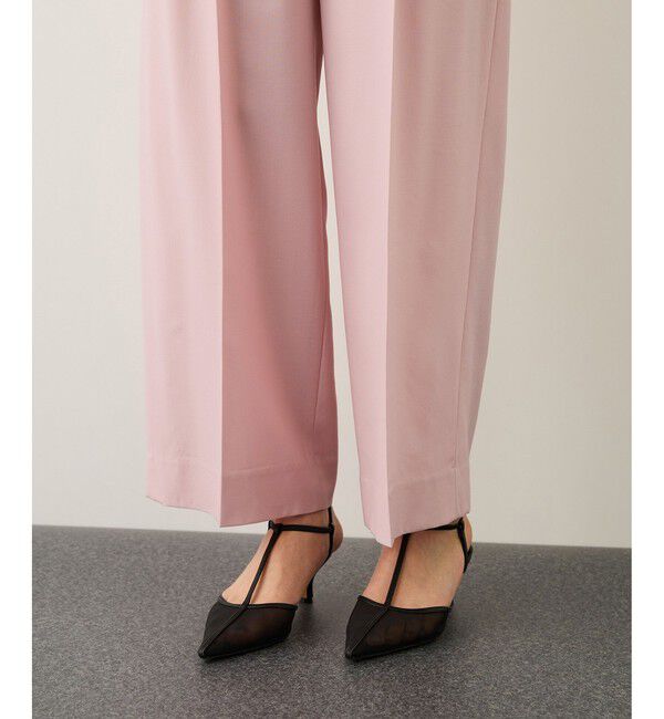 ROPE「ノンミュールジングウール ストレートワイドパンツ/セットアップ対応」|チノ|