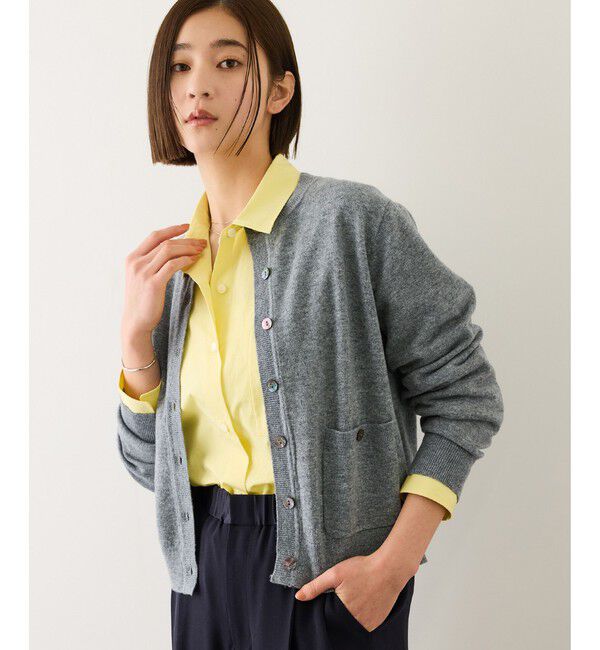 ROPE「ウールカシミヤニットカーディガン」|カーディガン|ライトグレー(08)