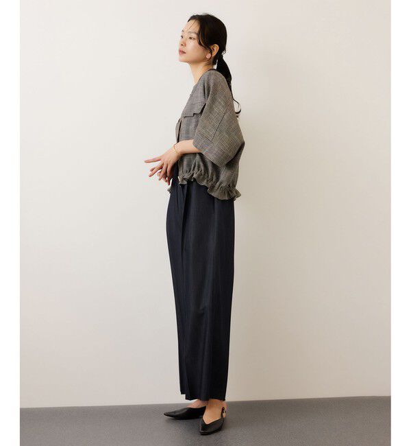 ROPE「カラミ織りドルマンスリーブショートブルゾン/セットアップ対応・イージーケア」|ブルゾン・スタジャン|