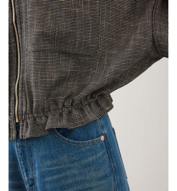 ROPE「カラミ織りドルマンスリーブショートブルゾン/セットアップ対応・イージーケア」|ブルゾン・スタジャン|